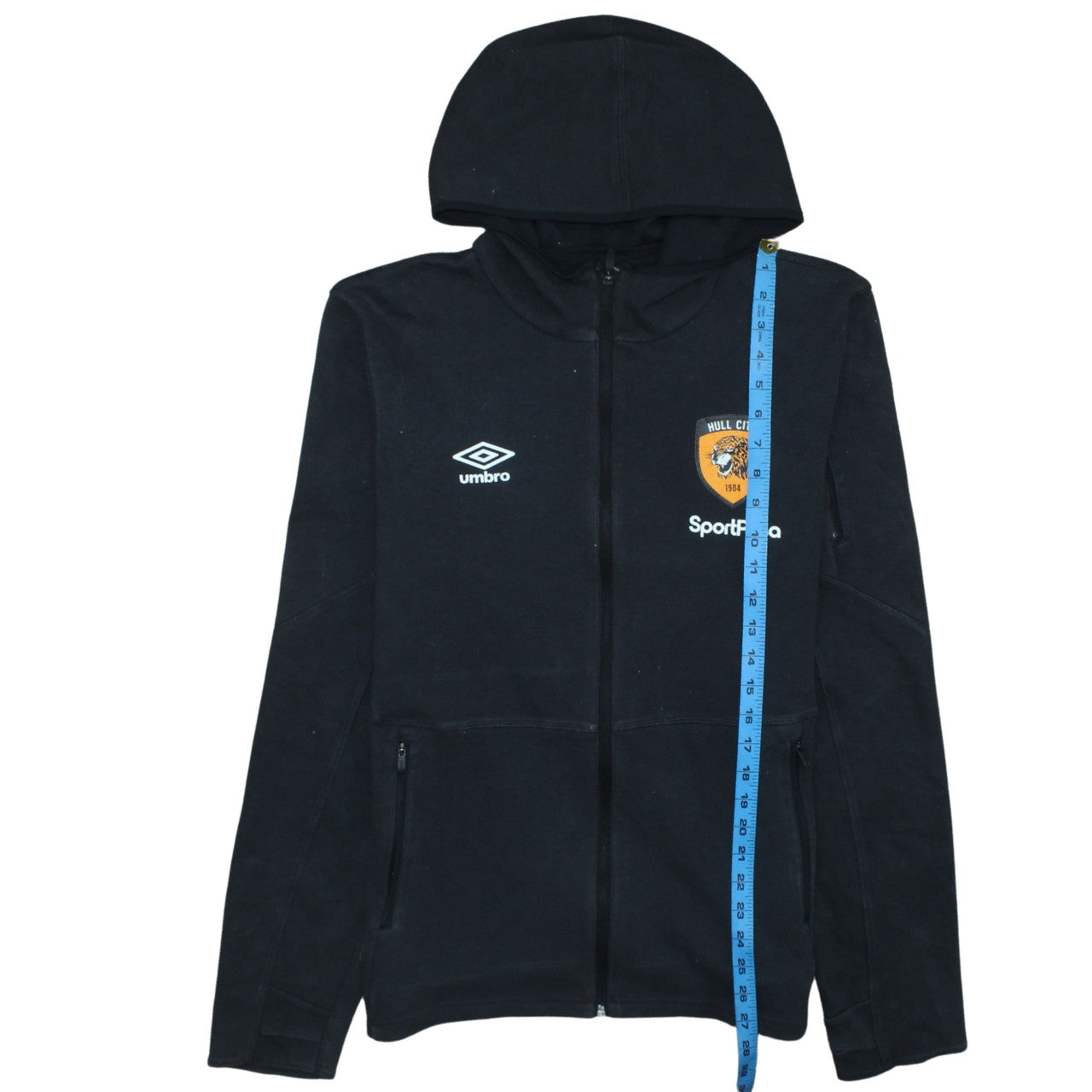 Umbro Men's Black Full Zip Hoodie Hull City L FC Sportswear