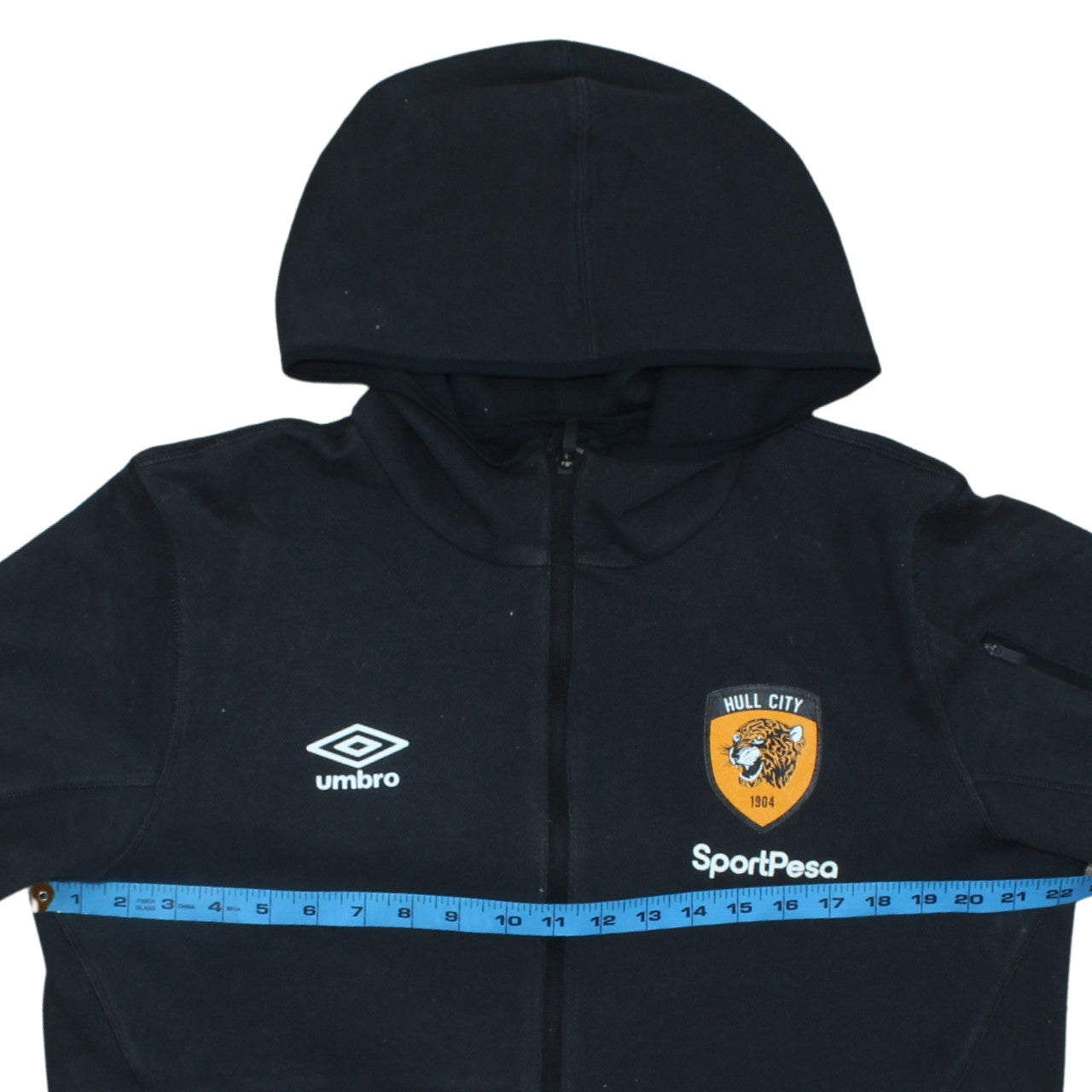 Umbro Men's Black Full Zip Hoodie Hull City L FC Sportswear