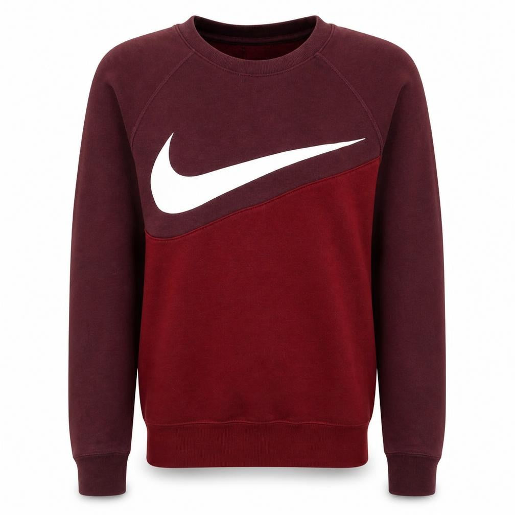 Front view of Nike Men's Red XS Pullover Crew Neck Graphic Sweatshirt