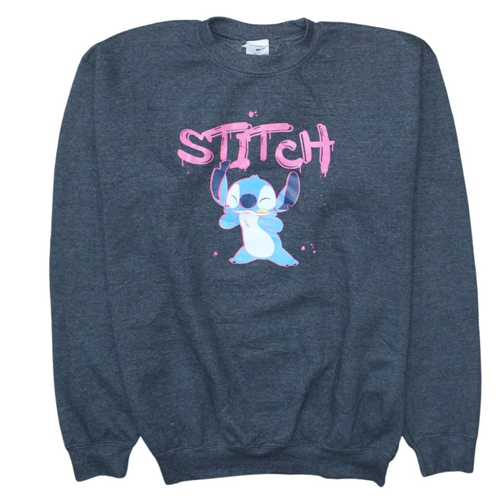 Disney Women’s Navy Blue Stitch Sweatshirt XL Pullover Casual