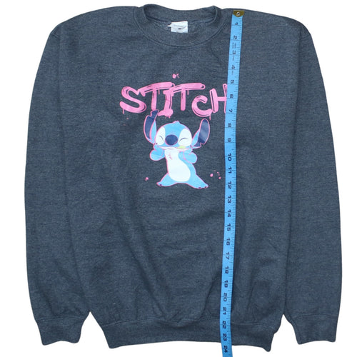 Disney Women’s Navy Blue Stitch Sweatshirt XL Pullover Casual