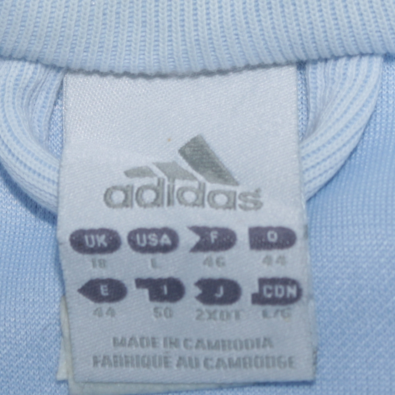 Adidas Women Blue Size 18 Track Jacket Full Zip Sportswear