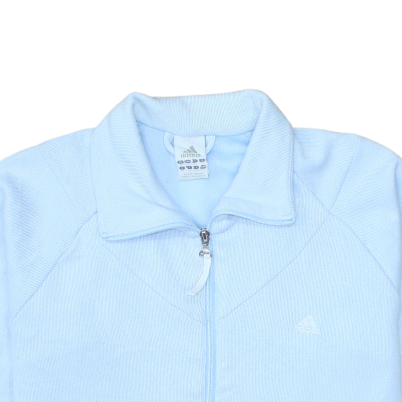 Adidas Women Blue Size 18 Track Jacket Full Zip Sportswear