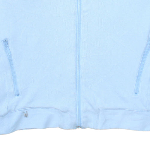 Adidas Women Blue Size 18 Track Jacket Full Zip Sportswear