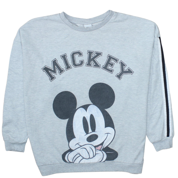 Disney Women Grey Mickey Mouse Pullover Sweatshirt UK 20