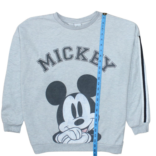 Disney Women Grey Mickey Mouse Pullover Sweatshirt UK 20