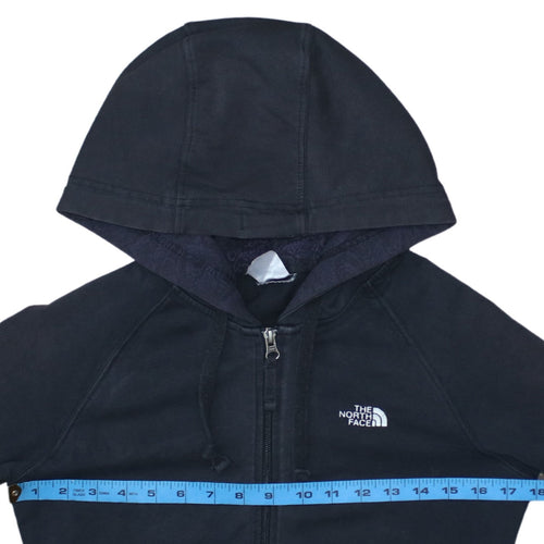 The North Face Womens Black Small Full Zip Hoodie Sweatshirt