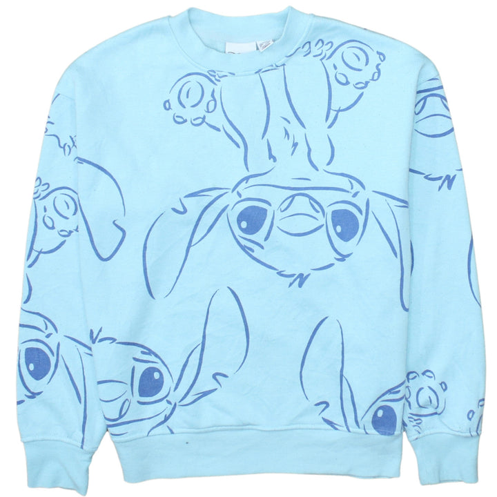 Disney Primark Women Blue Stitch Pullover Sweatshirt Size 2XS