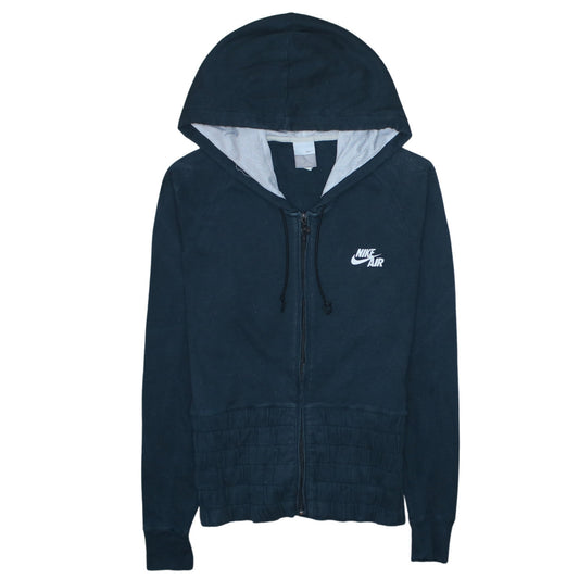 Nike Air Women's Navy Blue Full Zip Hoodie XL Cotton Blend