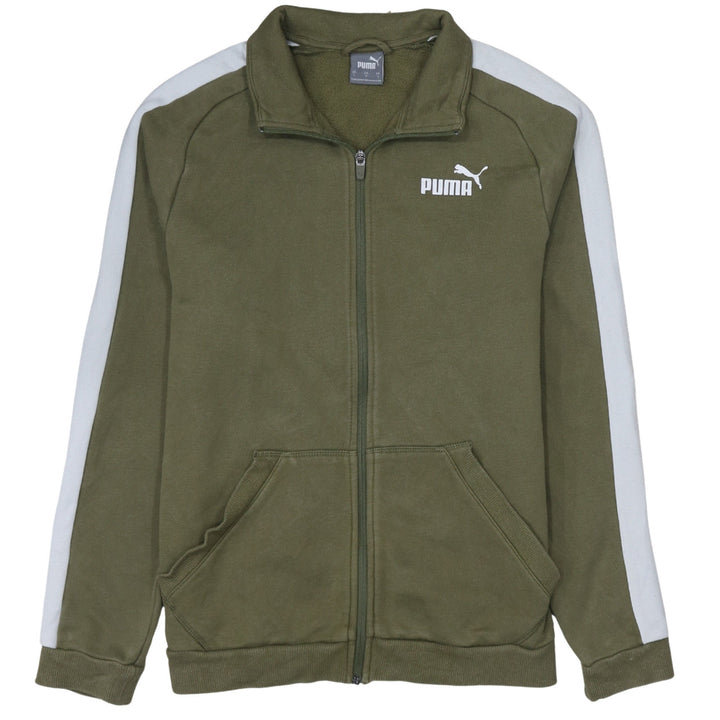 Puma Men's Green Track Jacket Small Full Zip Lightweight Sportswear