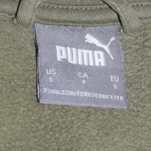 Puma Men's Green Track Jacket Small Full Zip Lightweight Sportswear