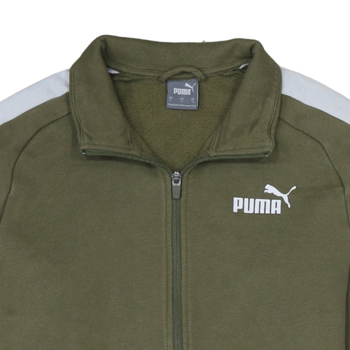 Puma Men's Green Track Jacket Small Full Zip Lightweight Sportswear