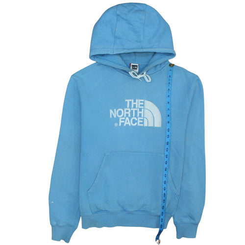 The North Face Men's Blue Pullover Hoodie Size L Cotton Fleece