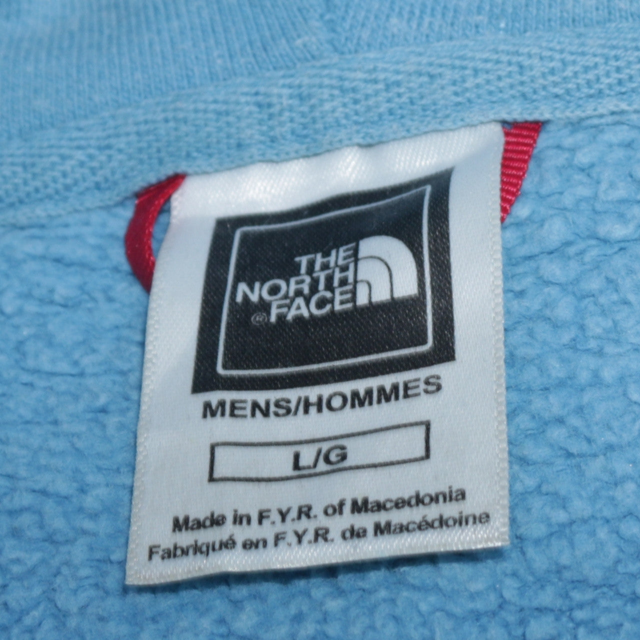 The North Face Men's Blue Pullover Hoodie Size L Cotton Fleece