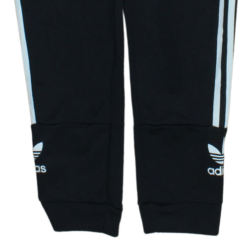 Adidas Womens Black Size 12 Track Pants with Side Stripes