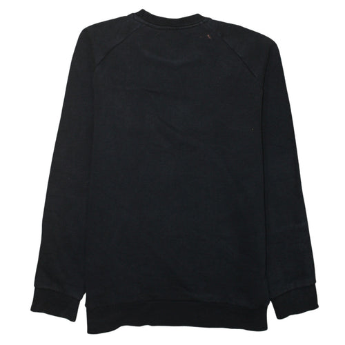 Adidas Men Black Crew Neck Pullover Sweatshirt M Regular Fit