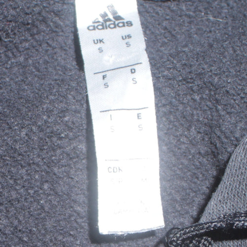 Adidas Men's Black Pullover Hoodie Size S Sports Fleece Sweatshirt