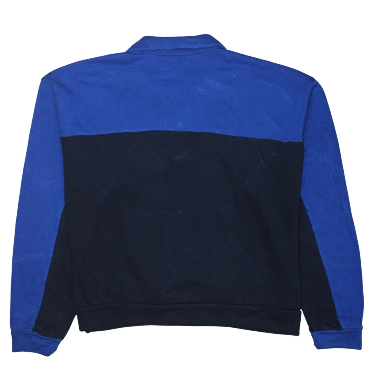 Adidas Womens Blue Colourblock 1/4 Zip Pullover Sweatshirt Size 8
