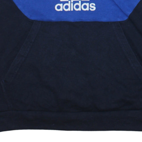 Adidas Womens Blue Colourblock 1/4 Zip Pullover Sweatshirt Size 8