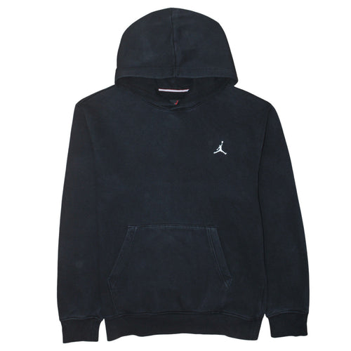 Jordan Men’s Black Pullover Hoodie Small Regular Fit Logo Fleece