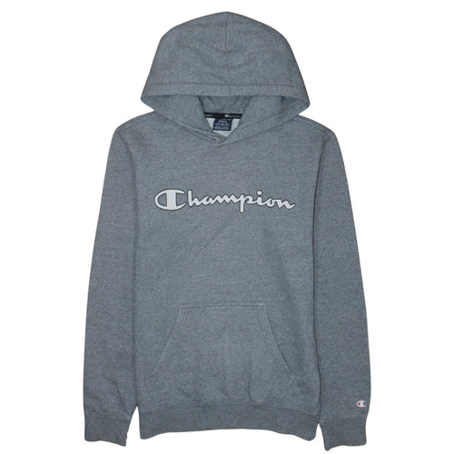 Champion Men's Grey Pullover Hoodie Small Logo Sportswear
