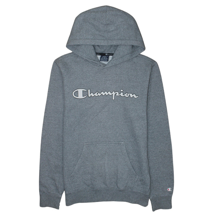 Champion Men's Grey Pullover Hoodie Small Logo Sportswear
