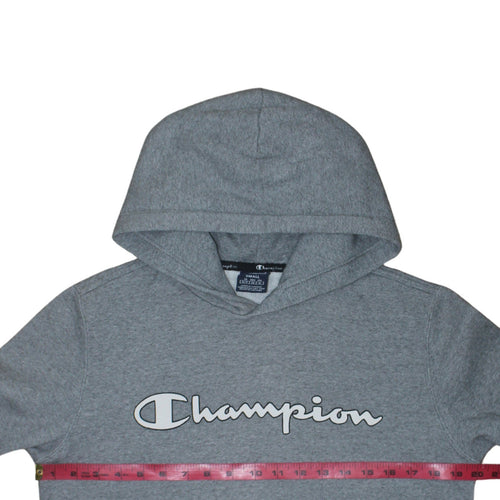 Champion Men's Grey Pullover Hoodie Small Logo Sportswear