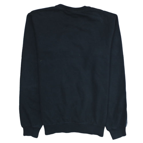 Champion Men's Black Logo Tape Crew Neck Sweatshirt Size L