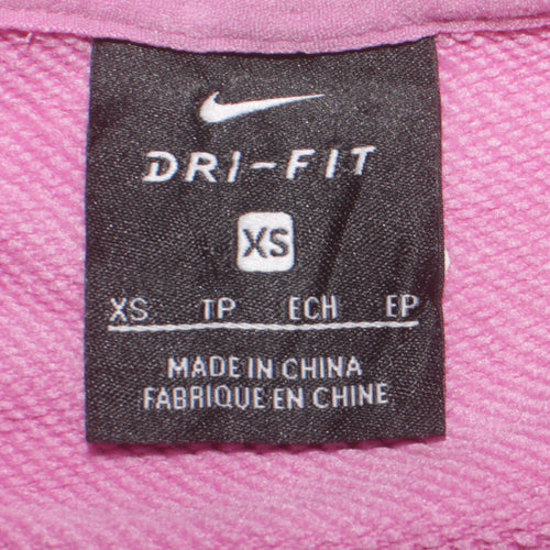 Nike Womens Pink Dri-Fit XS Pullover Sweatshirt
