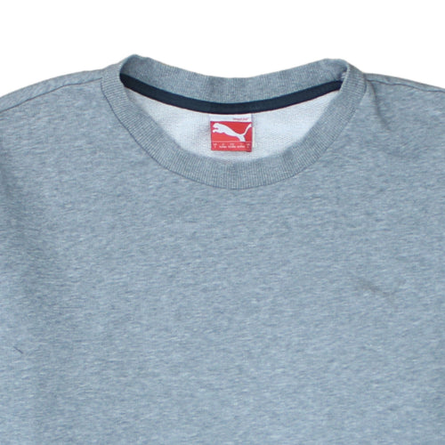 Puma Mens Grey Crew Neck Pullover Sweatshirt Size L