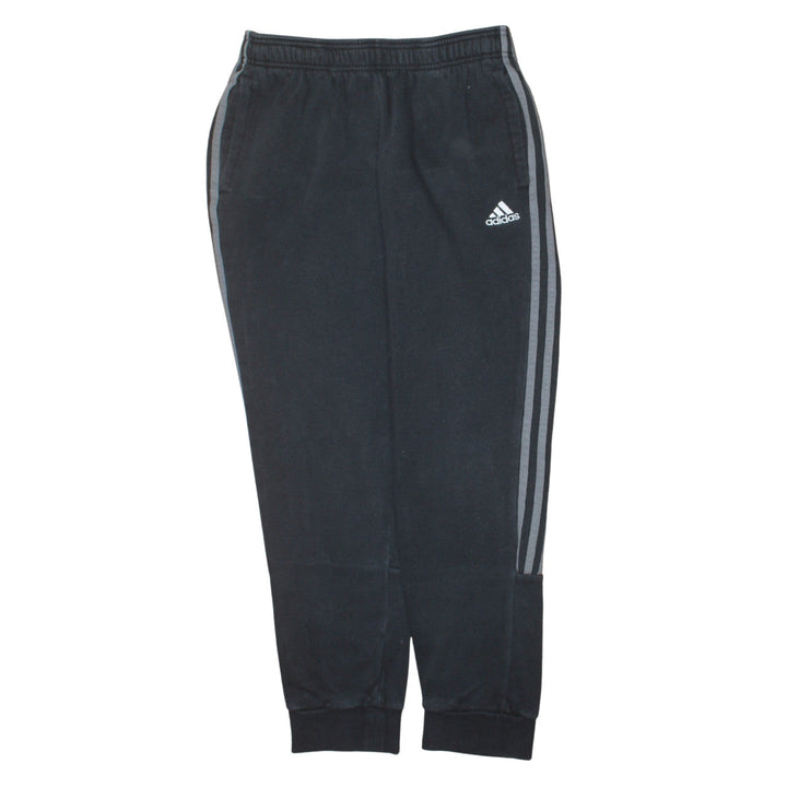 Adidas Men's Black Jogger Sweatpants S Elastic Waist Tapered Fit