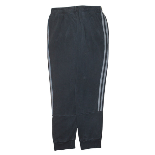 Adidas Men's Black Jogger Sweatpants S Elastic Waist Tapered Fit