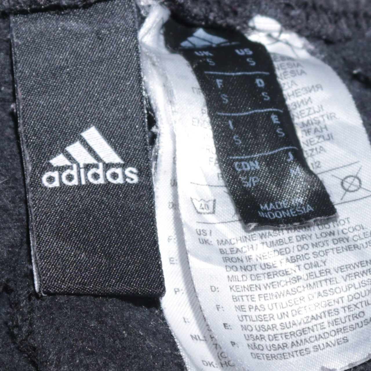 Adidas Men's Black Jogger Sweatpants S Elastic Waist Tapered Fit