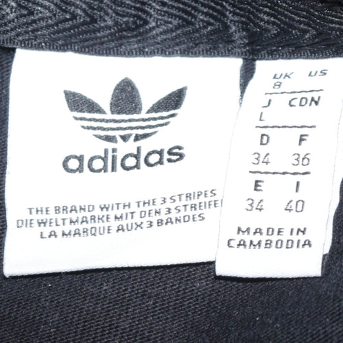 Adidas Women Black Long Sleeve Crew Neck Pullover Sweatshirt UK 8