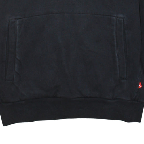 Puma Men's Black Pullover Hoodie S Logo Fleece Sportswear