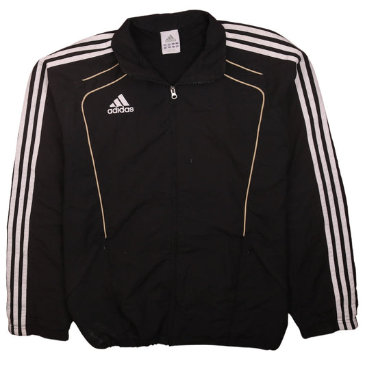 Adidas Men Black Full Zip Windbreaker Jacket Size L