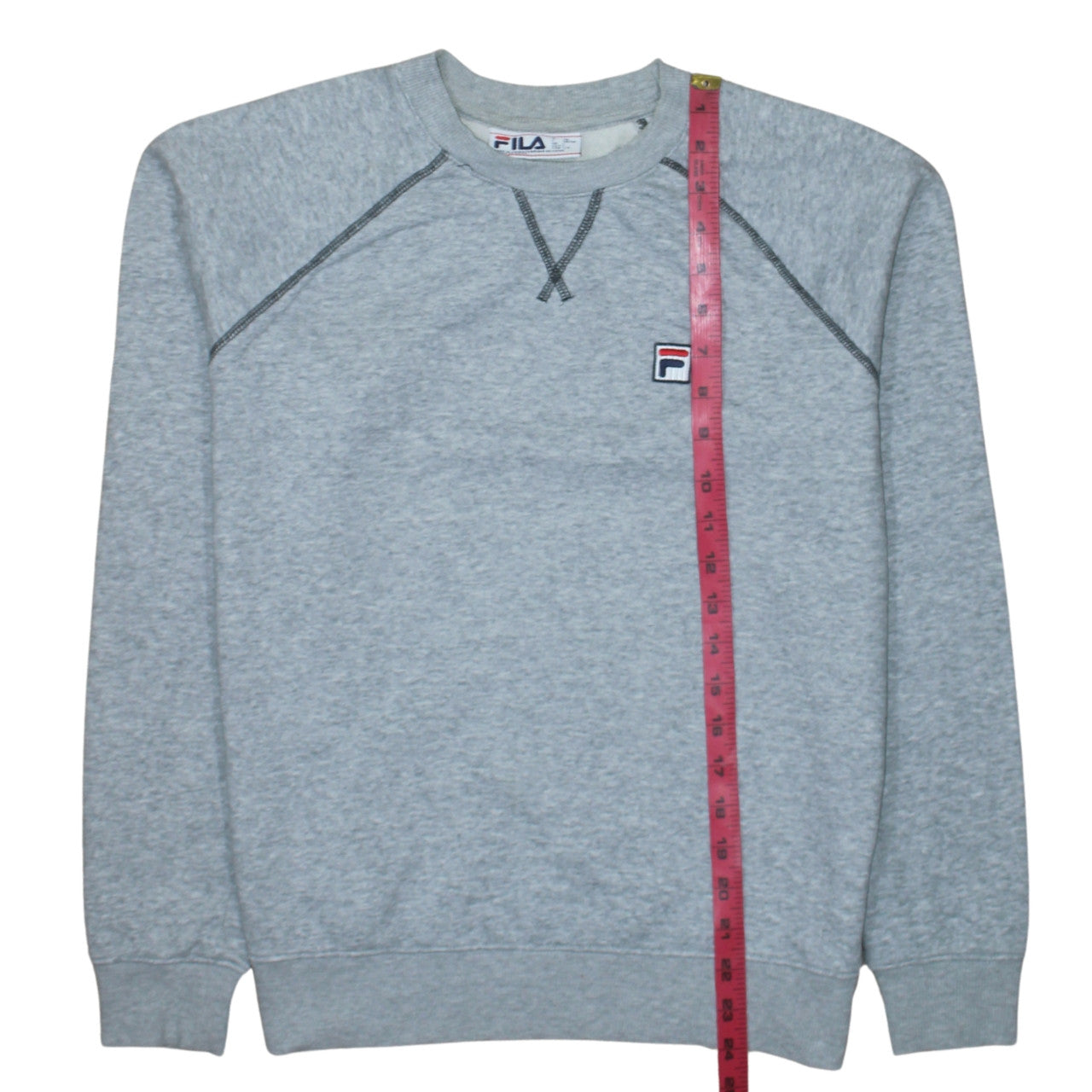 Fila Mens Grey Crew Neck Sweatshirt L Regular Fit Logo Pullover