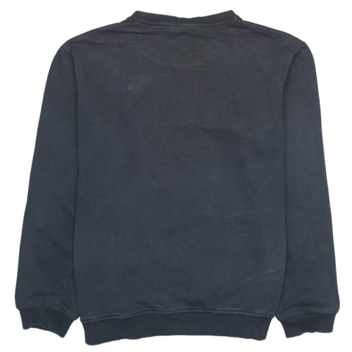 Adidas Mens Black Medium Pullover Sweatshirt with Logo Print