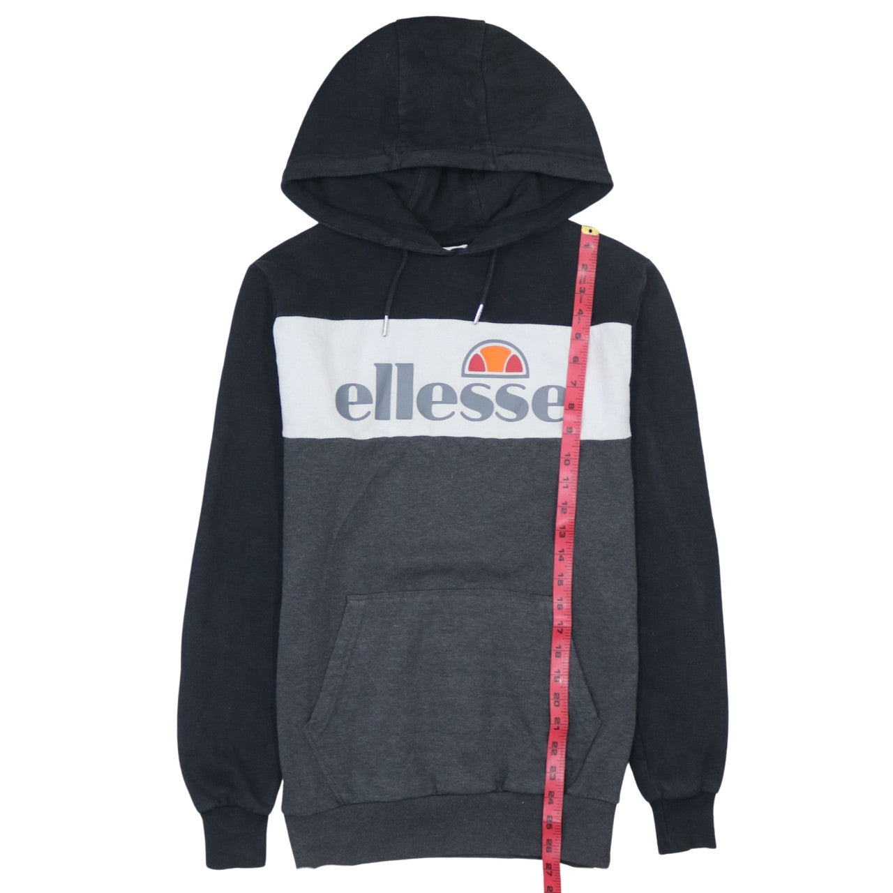 Ellesse Men’s Grey Pullover Hoodie XS Graphic Logo Fleece
