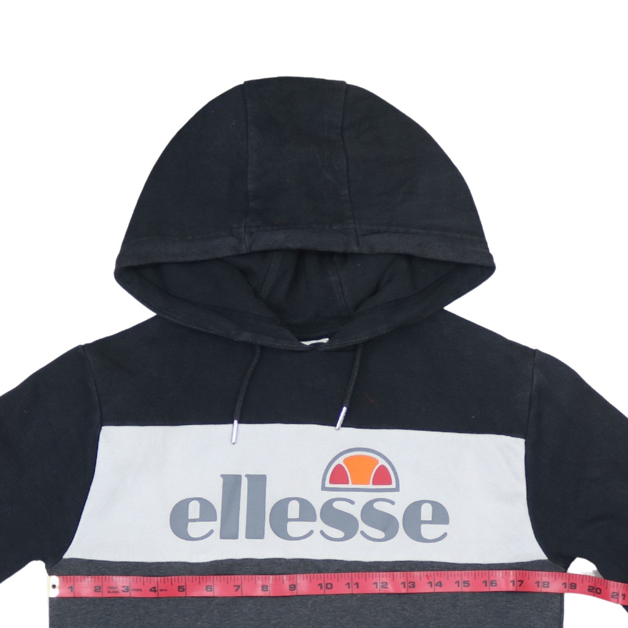 Ellesse Men’s Grey Pullover Hoodie XS Graphic Logo Fleece
