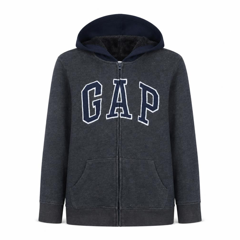 GAP Boys Grey Full Zip Fleece Lined Hoodie 13-14 Years