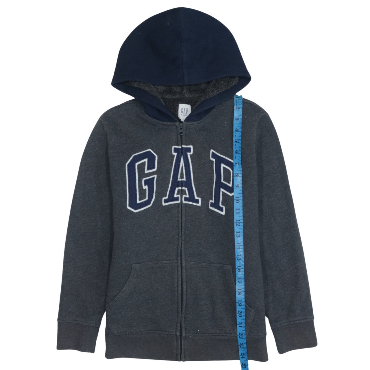 GAP Boys Grey Full Zip Fleece Lined Hoodie 13-14 Years