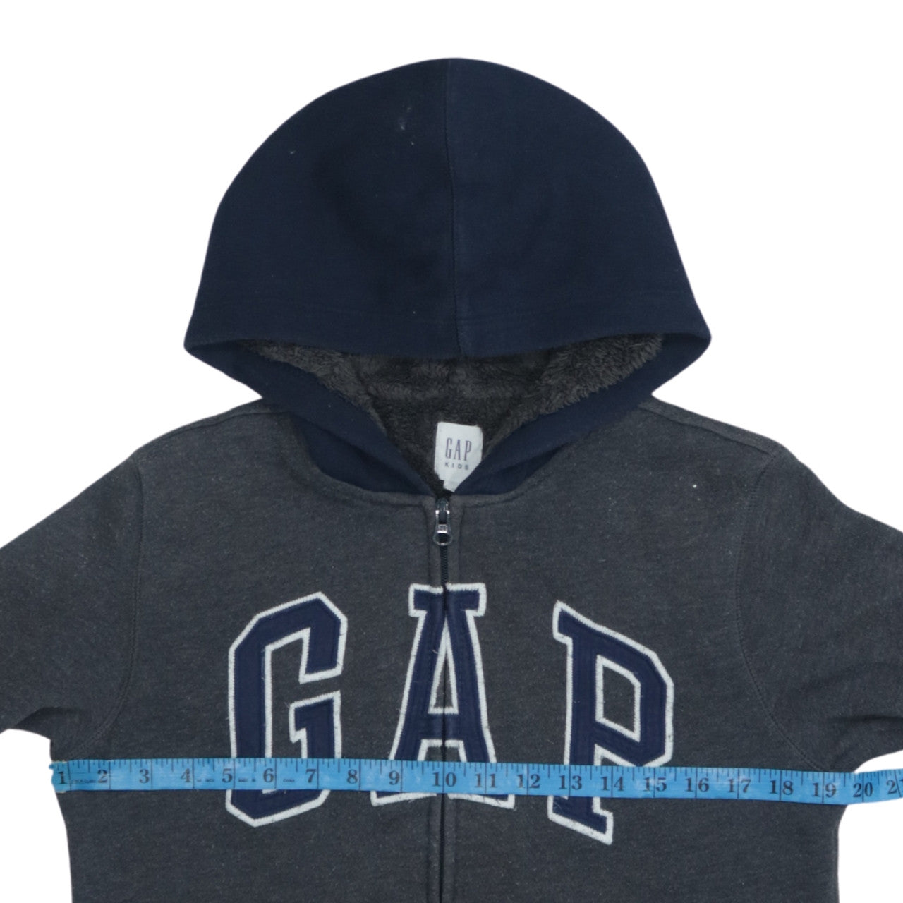 GAP Boys Grey Full Zip Fleece Lined Hoodie 13-14 Years