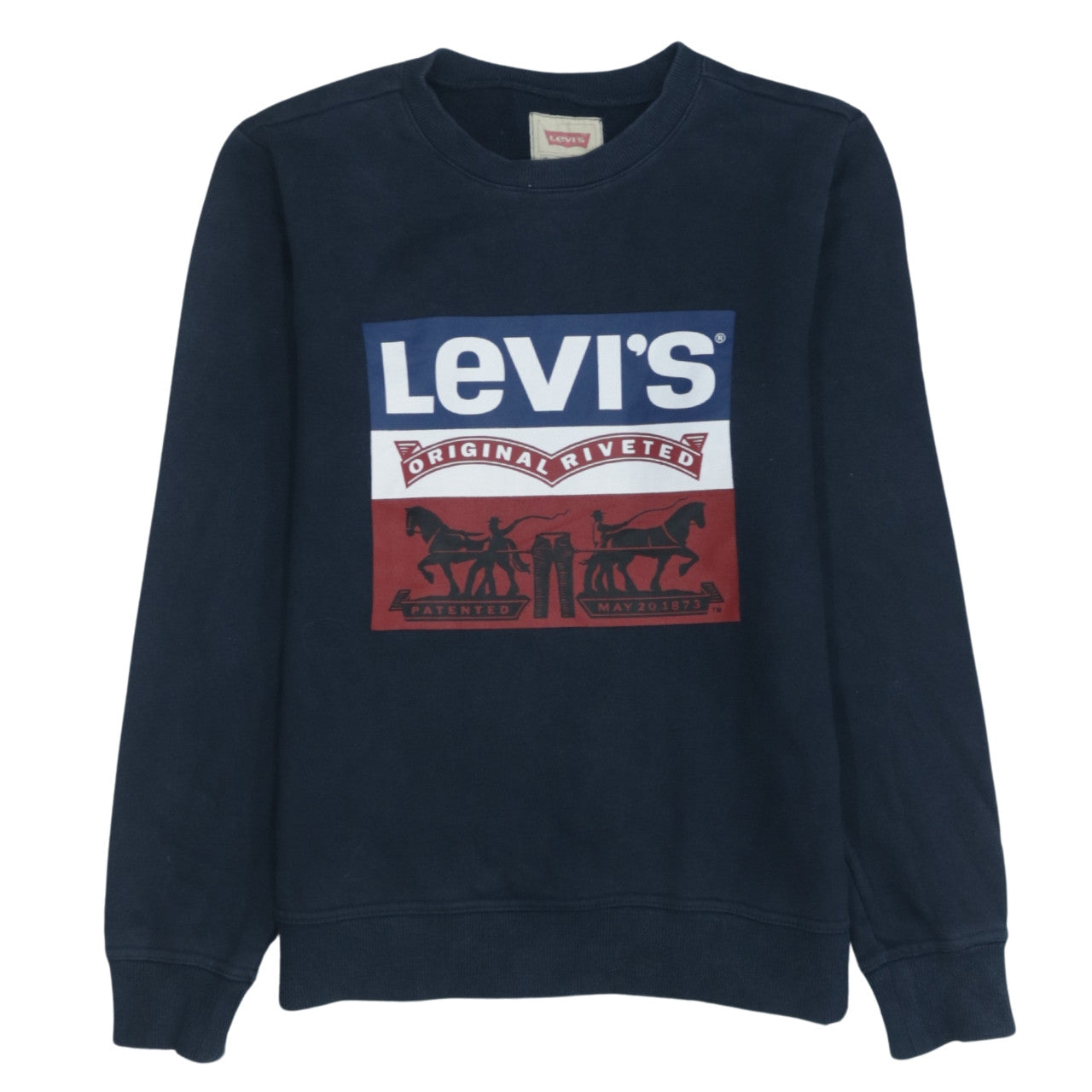 Levi's Boys Blue Logo Crew Neck Pullover Sweatshirt - Size 14 Years