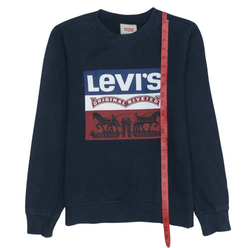 Levi's Boys Blue Logo Crew Neck Pullover Sweatshirt - Size 14 Years