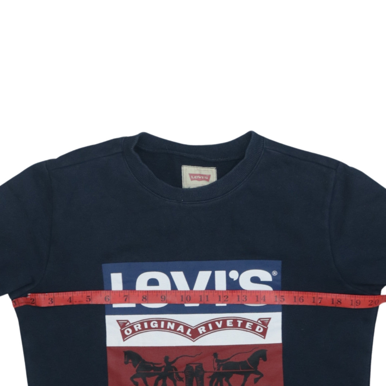 Levi's Boys Blue Logo Crew Neck Pullover Sweatshirt - Size 14 Years
