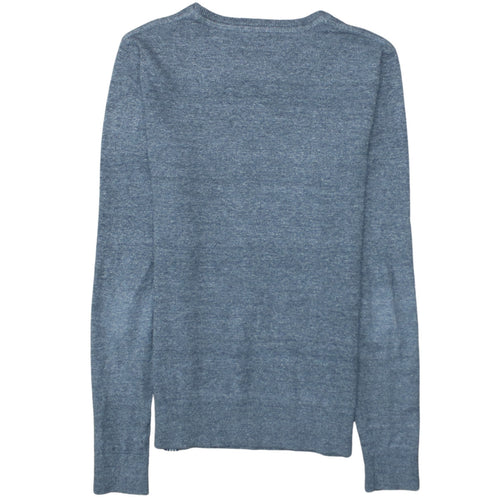 Tommy Hilfiger Men's Blue Crew Neck Cotton Knit Jumper Size S