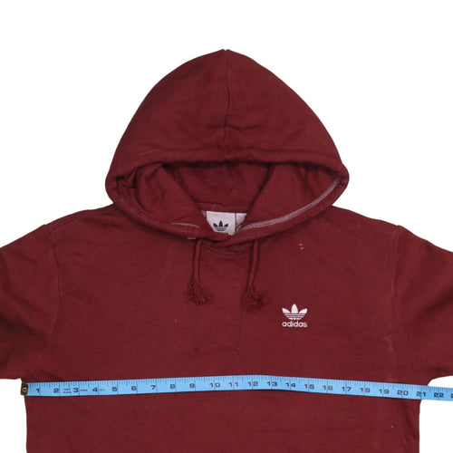 Adidas Men's Red Pullover Hoodie Small Fleece Sportswear
