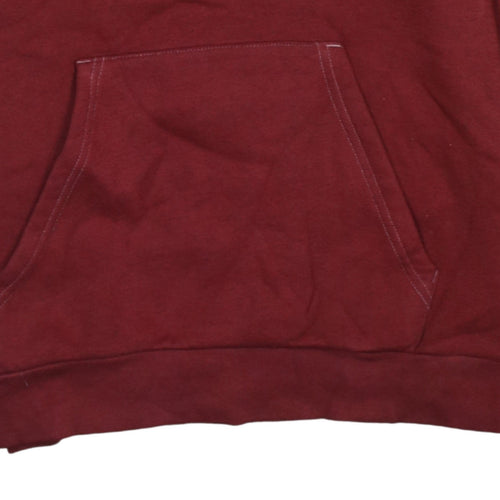 Adidas Men's Red Pullover Hoodie Small Fleece Sportswear