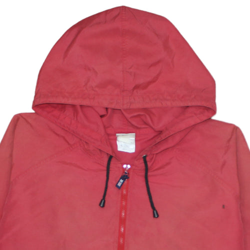Disney Men's Red XL Mickey American Sports Hooded Anorak Jacket